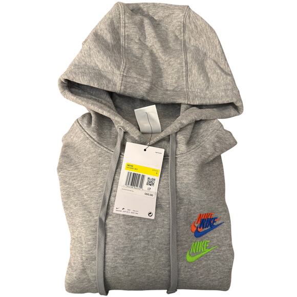 NEW Nike Multi Swoosh Hoodie Men’s Gray Pullover Size S DD4666‑063 Sweatshirt - Picture 7 of 9